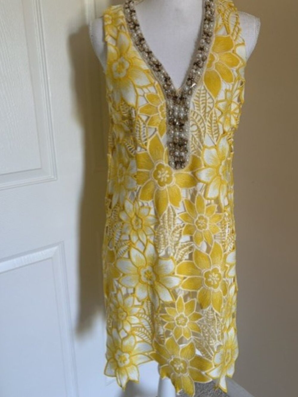 BOSTON PROPER CRYSTAL/PEARL DRESS